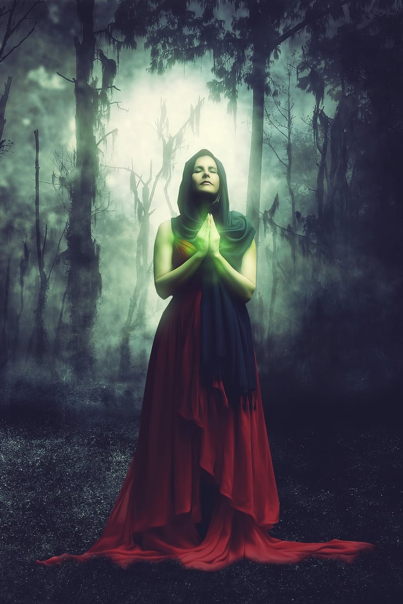 Pixie in a magical forest